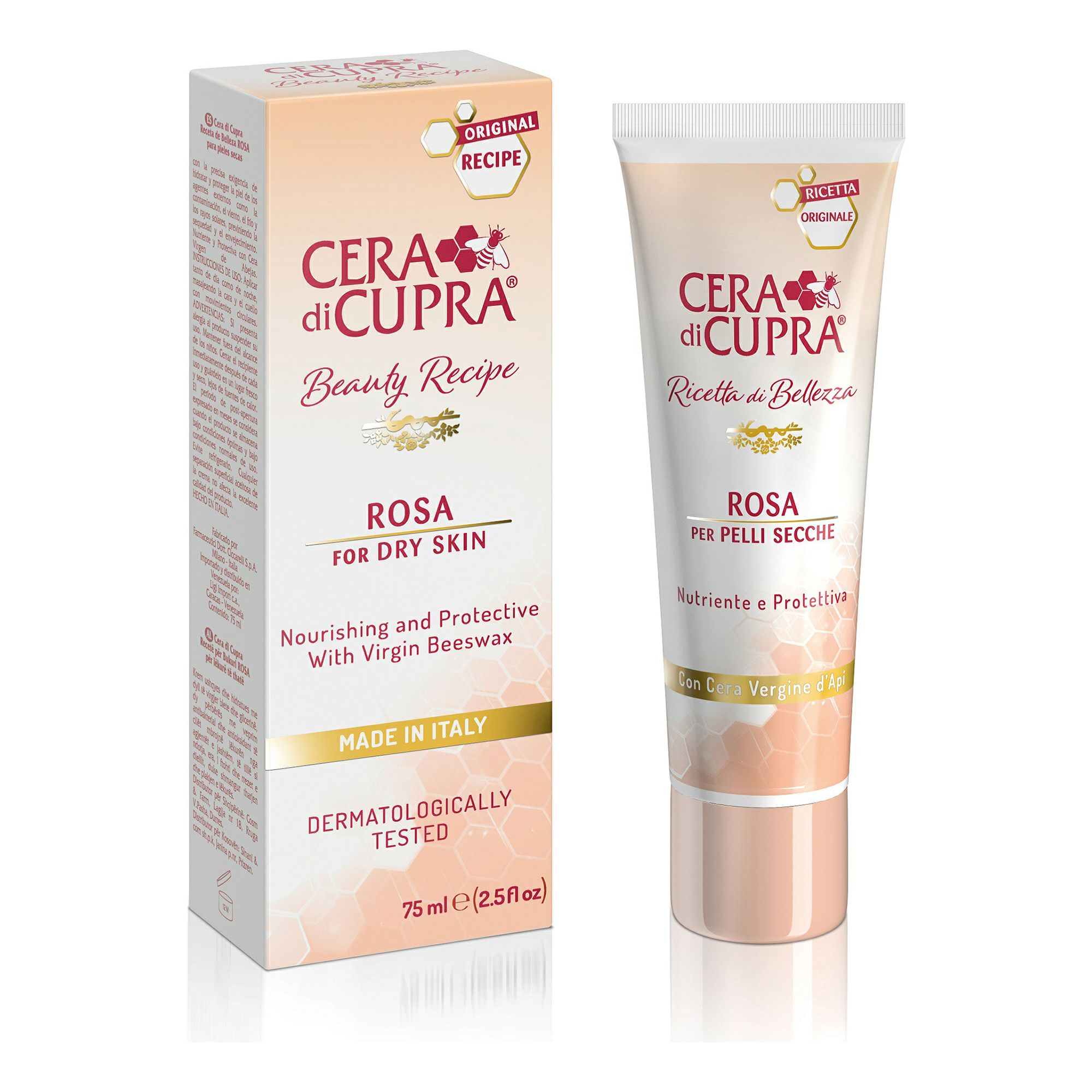 Крем для лица Cera di Cupra Rosa original recipe уход и защита 75 мл