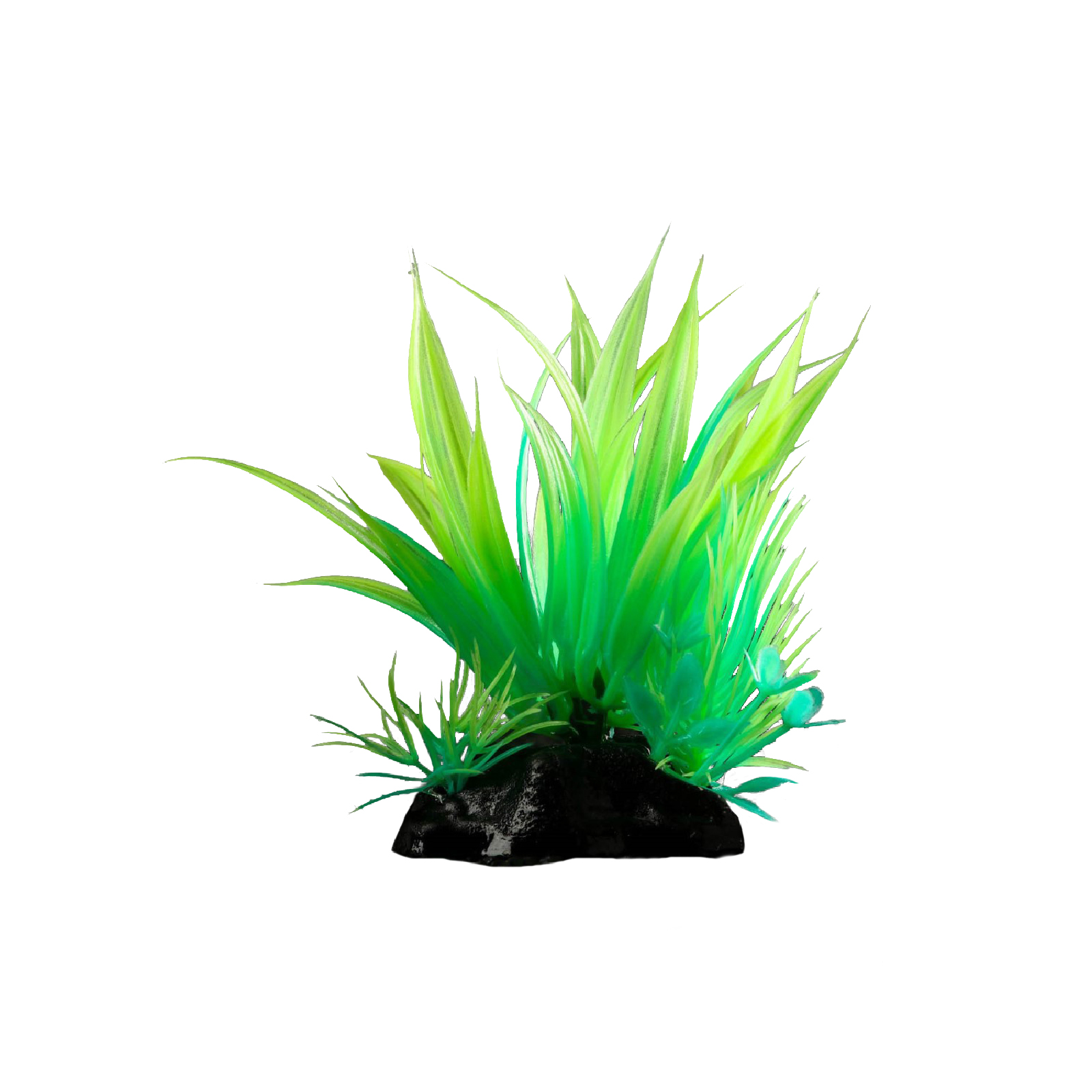 Растение Пижон Аква искусственное для аквариума, светящееся, 10 см, зелёное