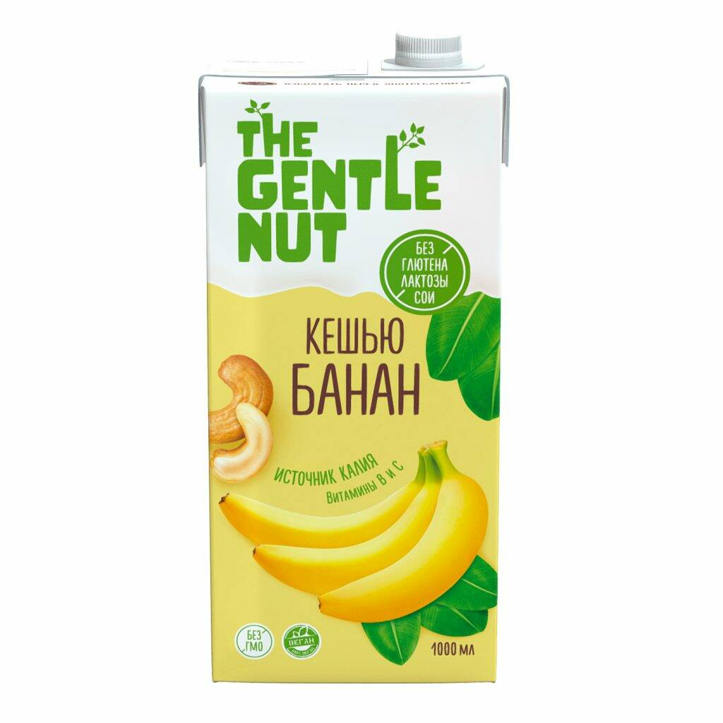 

Напиток из кешью The Gentle Nut с бананом 0,9% 1 л