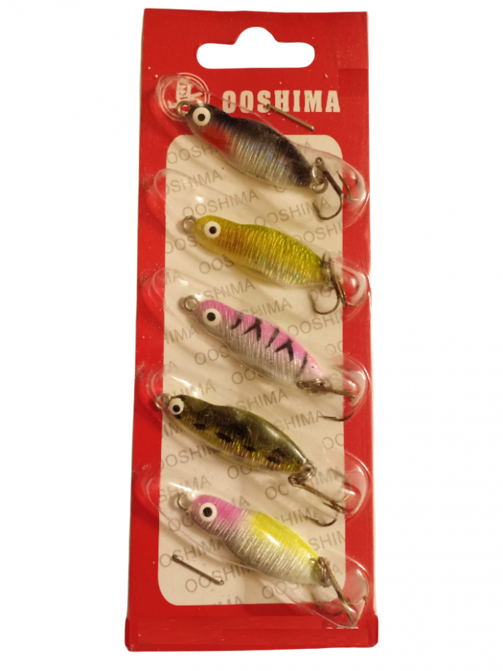 

Набор блесен 5 шт OOSHIMA длина 3,3 см вес 9 гр, Winter33