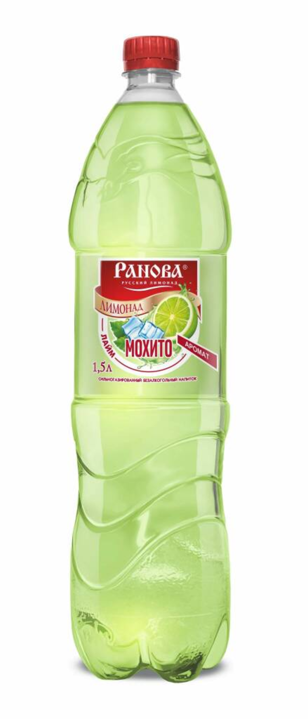 

Газированный напиток Ранова Мохито-Лайм сильногазированный 1,5 л