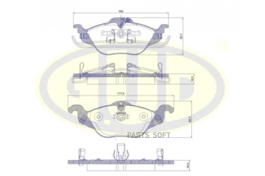 

GUD GBP068402 Колодки пер opel astra g 1.2i-1.7dti 16v 98- 1шт