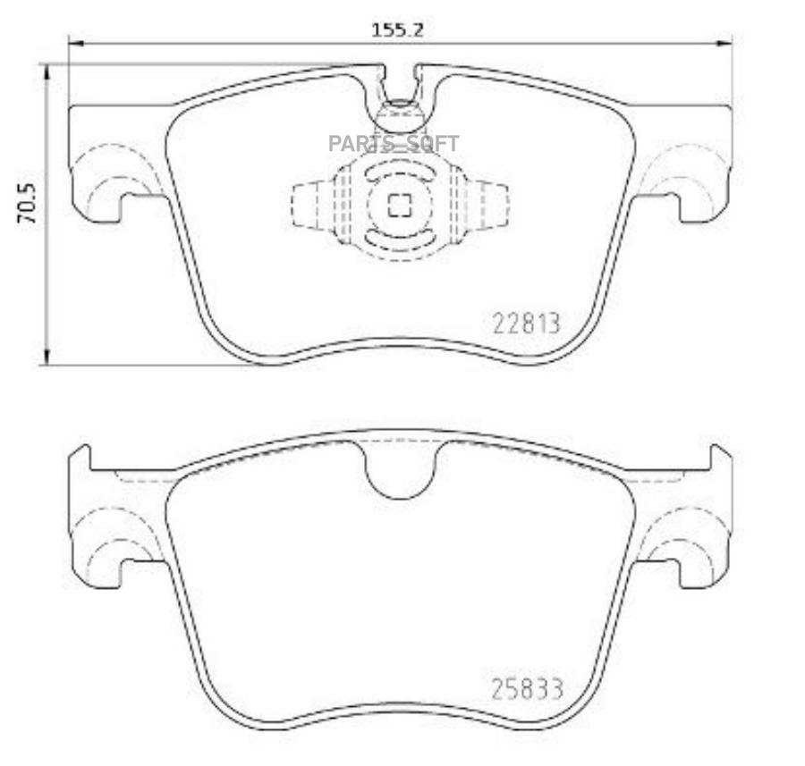 

Колодки пер.PEUGEOT 3008 II 17= /5008 II 17= 1шт BREMBO P61135