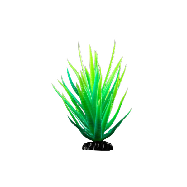 Растение Пижон Аква искусственное для аквариума, светящееся, 20 см, зелёное