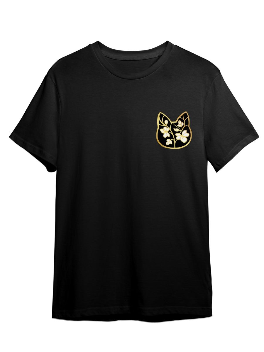 

Футболка унисекс СувенирShop Кот/Цветок/Золото/Сакура 15ZG черная S, Черный, "Кот/Цветок/Золото/Сакура" 15ZG