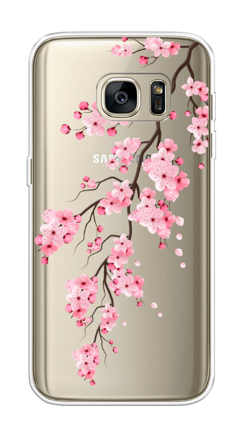 

Чехол Awog на Samsung Galaxy S7 "Розовая сакура", Розовый;коричневый, 24550-8