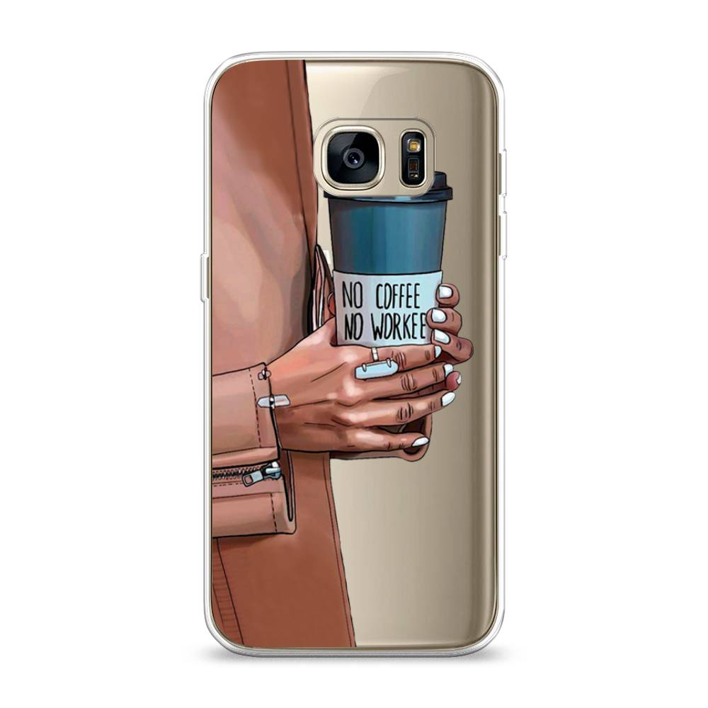 

Чехол Awog на Samsung Galaxy S7 "No coffee", Коричневый;серый, 24550-7