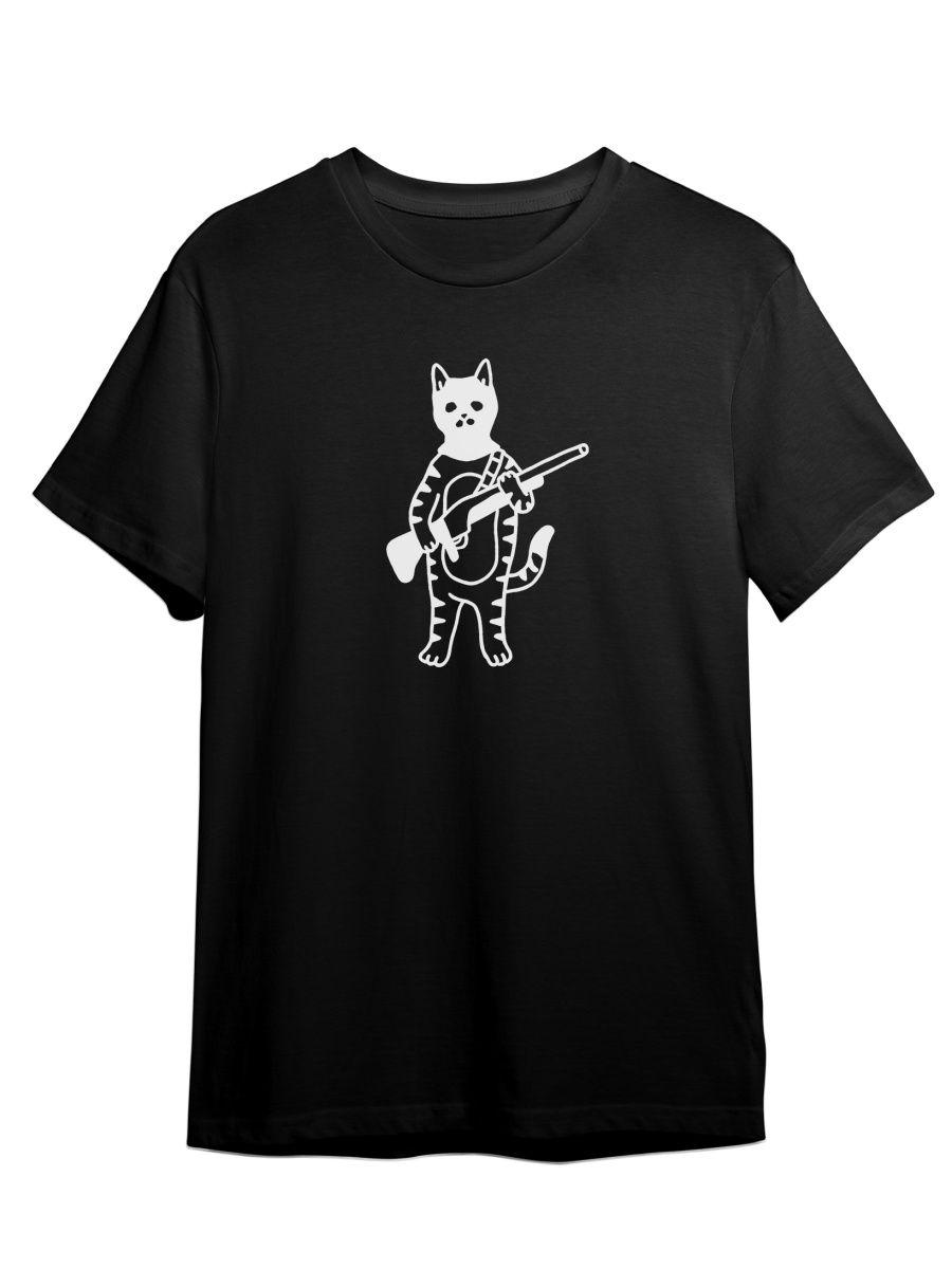

Футболка унисекс СувенирShop Кот с ружьем/Cat/Прикол 15 черная 2XL, Черный, "Кот с ружьем/Cat/Прикол" 15