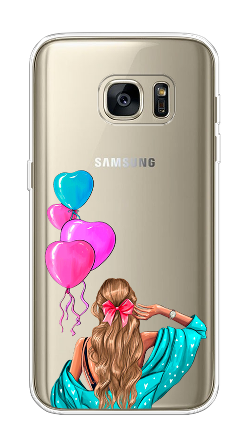 

Чехол Awog на Samsung Galaxy S7 "День Рождения", Голубой;розовый;бежевый, 24550-7
