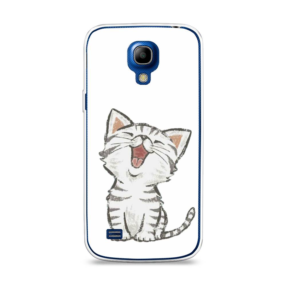 

Чехол Awog на Samsung Galaxy S4 mini / Самсунг S4 mini "Котенок рисованный", Серый;белый, 24050-1