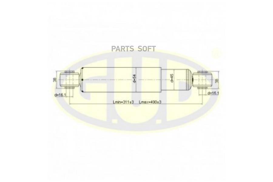 

Амортизатор Задн Газ Cit Jumper/Fiat Ducato/Pgt Boxer 94- До 1400 G.U.D арт. GSA344283