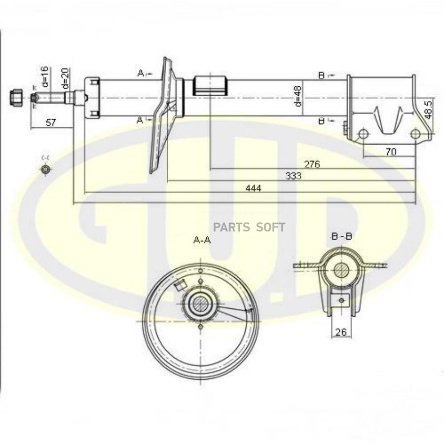 

Амортизатор Зад Газ Ren Duster 10- G.U.D арт. GSA338738