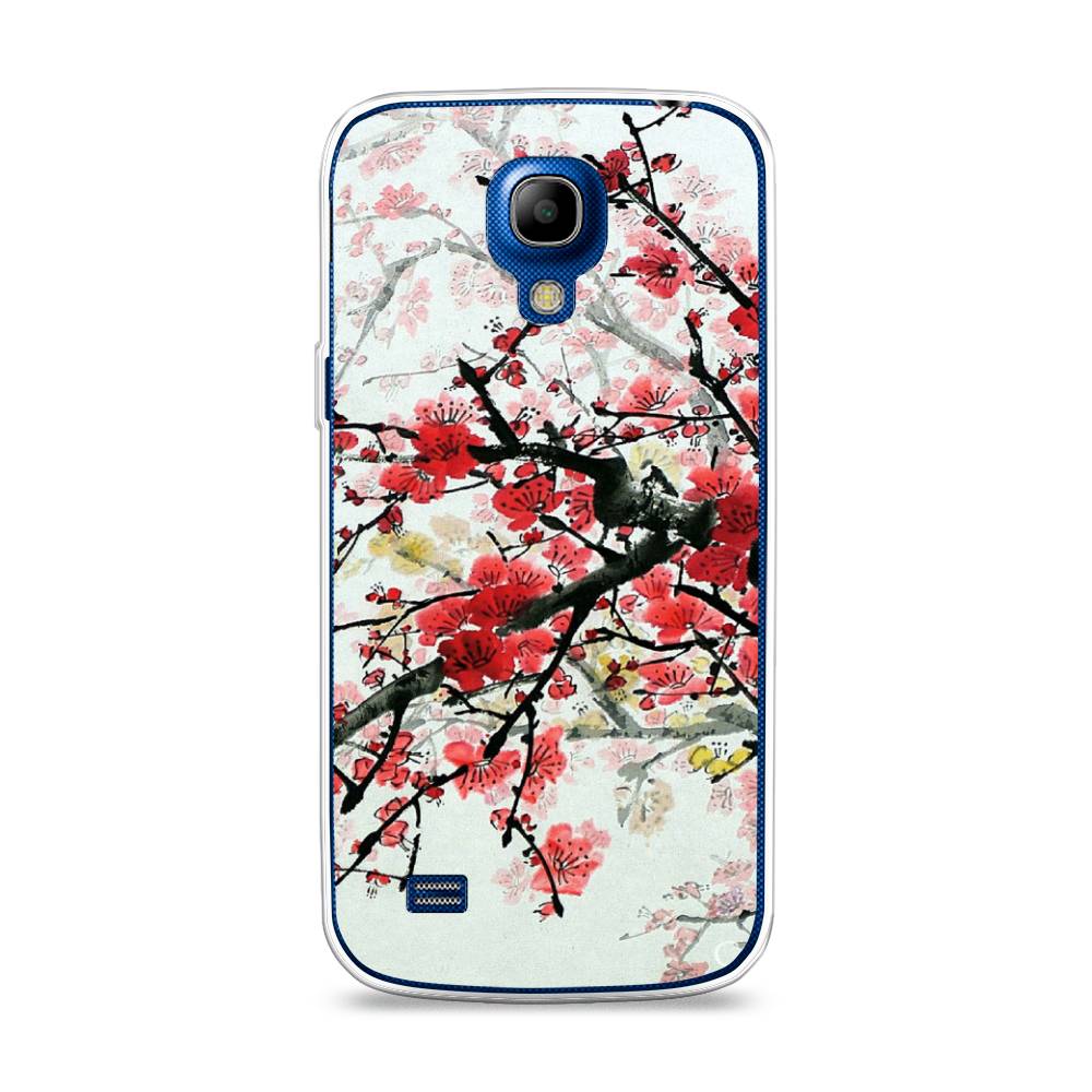 

Чехол Awog на Samsung Galaxy S4 mini / Самсунг S4 mini "Сакура", Розовый;черный, 24050-4