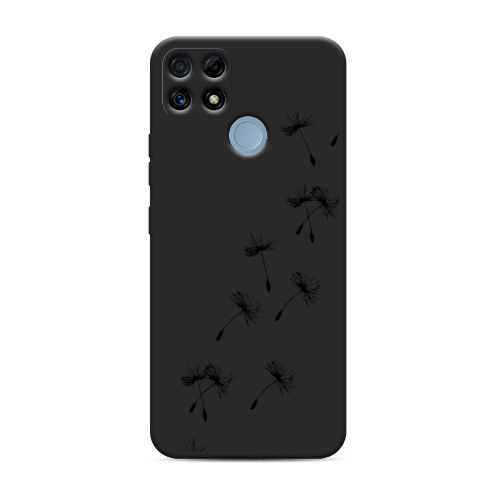 

Чехол Awog на Realme C25/ C25s "Летящие одуванчики", Черный, 257452-1