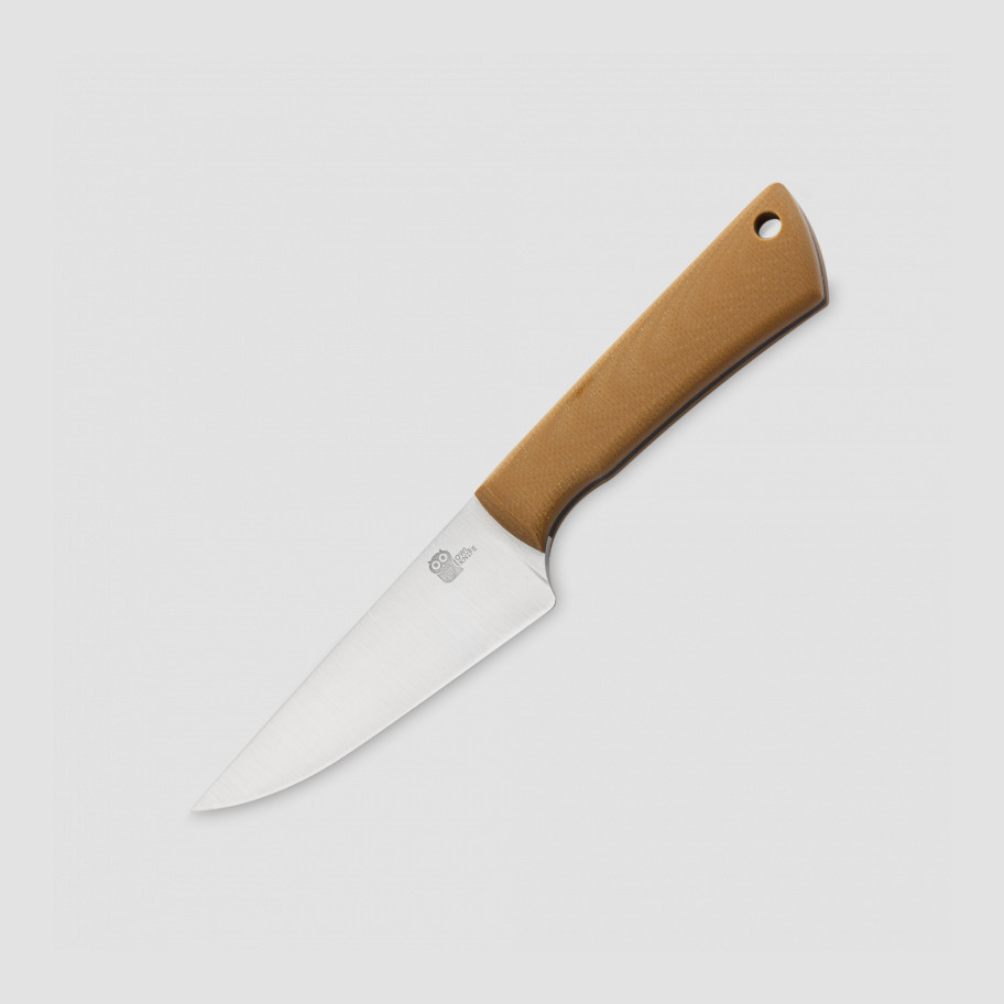 Нож с фиксированным клинком OWL KNIFE, Pocket, сталь Elmax, 7,5 см, коричневый