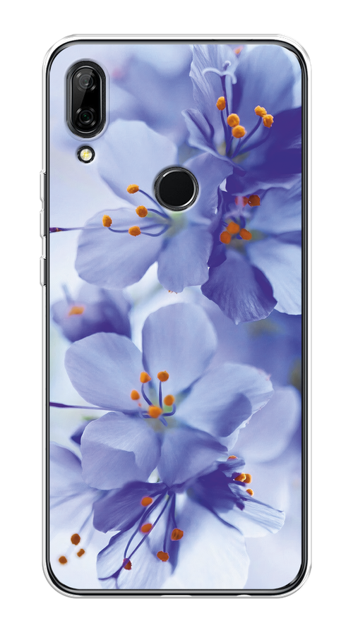 

Чехол на Honor 9X/Huawei P Smart Z "Фиолетовые цветки", Фиолетовый;синий, 69950-1
