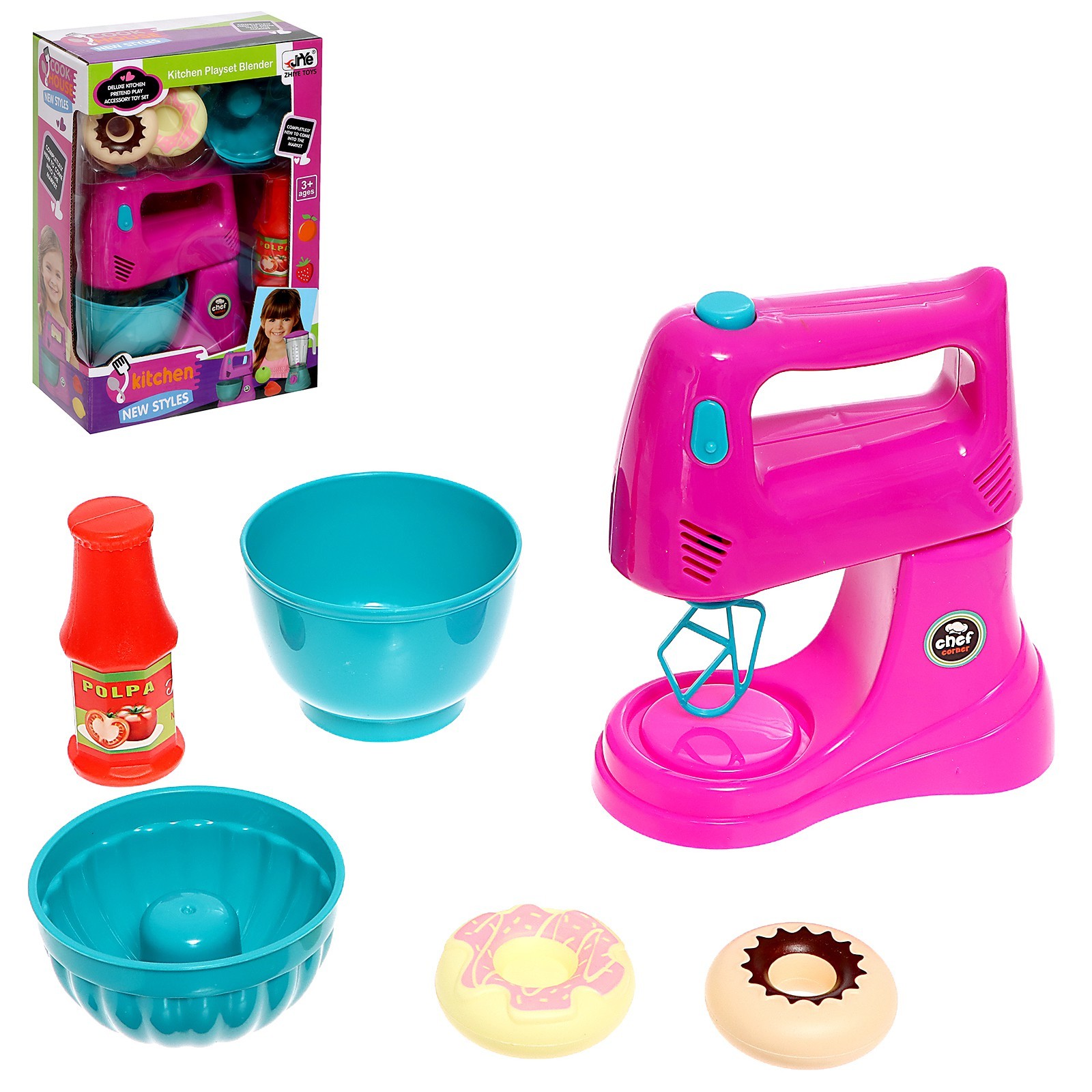 

Игровой набор Миксер с аксессуарами, Голубой;розовый, Игровой набор