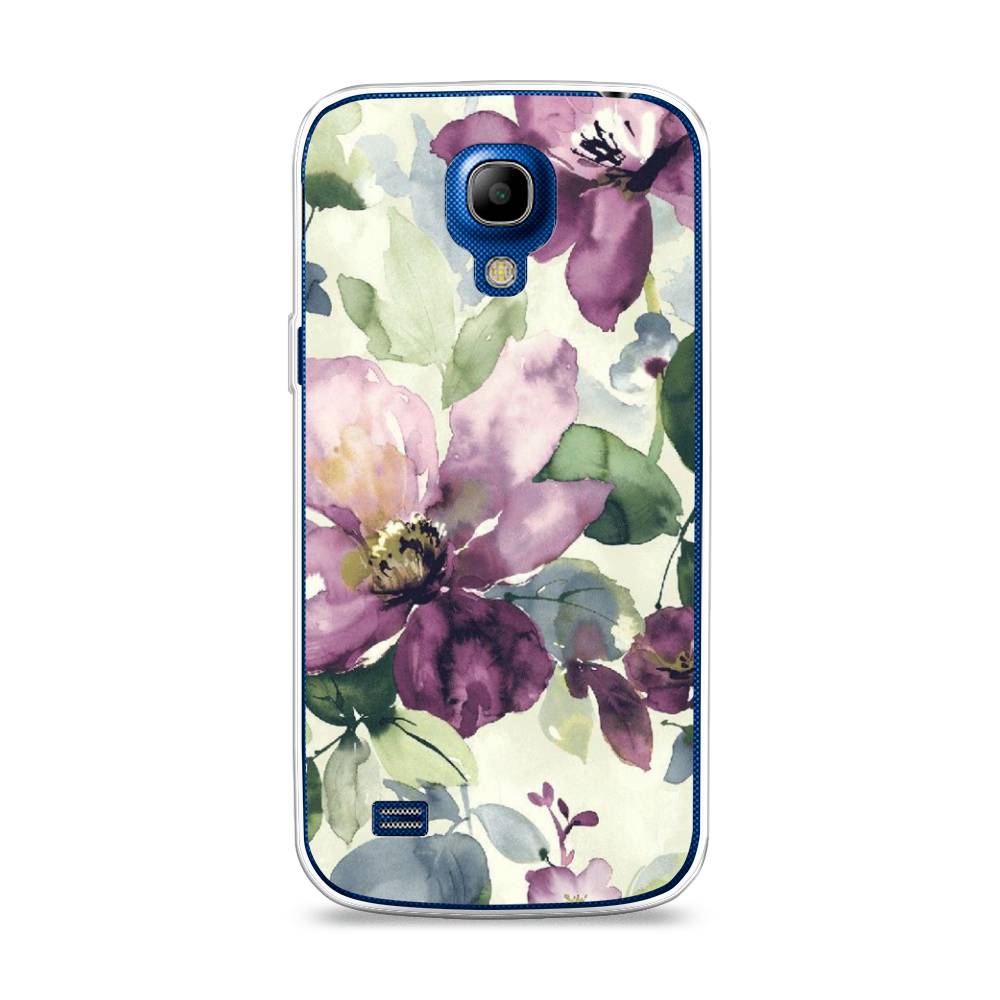 

Чехол Awog на Samsung Galaxy S4 mini / Самсунг S4 mini "Сиреневые цветы-акварель", Фиолетовый, 24050-10