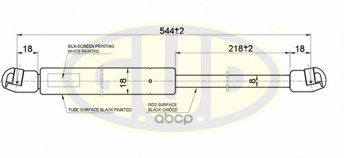 

Амортизатор Багажника Frd Fiesta Vi, 10/08- 290N L=544/218Mm G.U.D арт. GGS020262