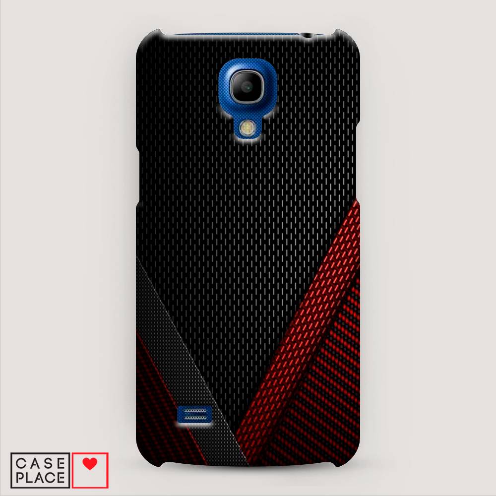 фото Чехол awog "красный карбон" для samsung galaxy s4 mini