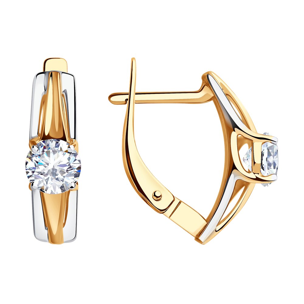 

Серьги из красного золота с фианитом SOKOLOV 029849, 029849