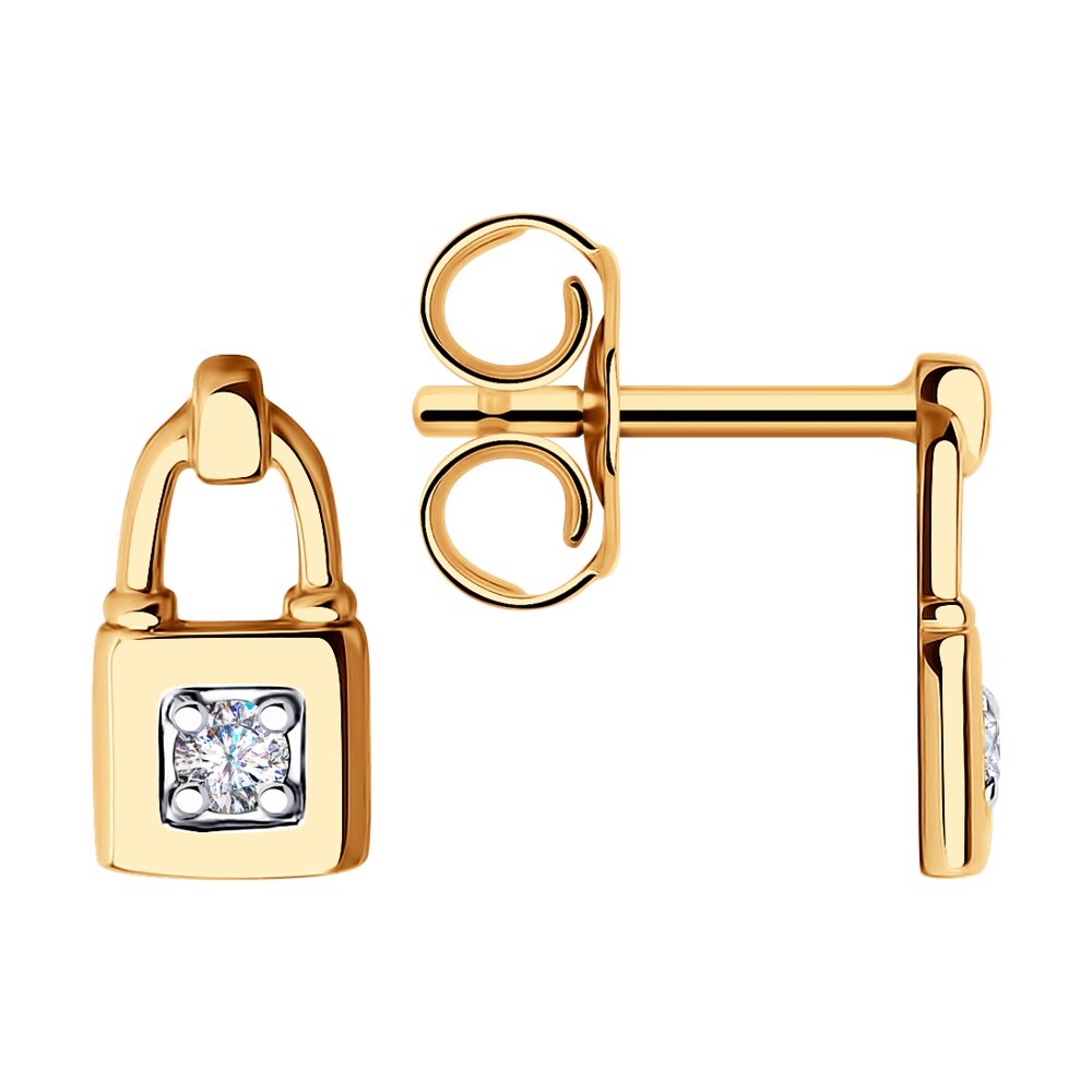 

Серьги из красного золота SOKOLOV 029736, фианит, 029736