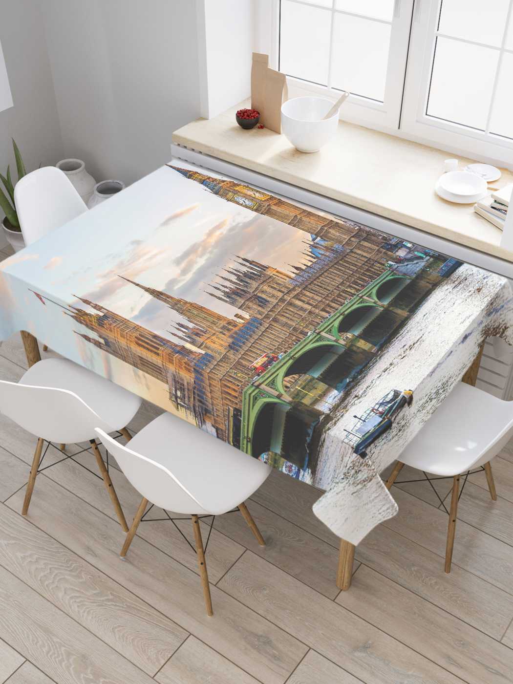 

Скатерть прямоугольная JoyArty "Английское спокойствие" из оксфорда, 180x145 см, Коричневый, Английское спокойствие