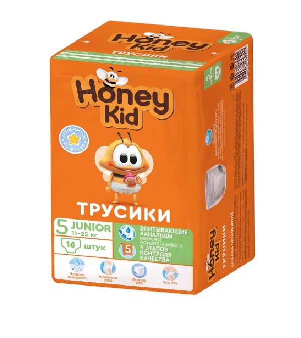 Подгузники-трусики Honey Kid 5 Junior (11-25 кг) 16 шт