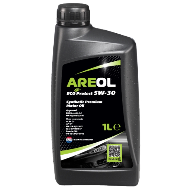 Моторное масло Areol Eco Protect синтетическое 5W30 1л