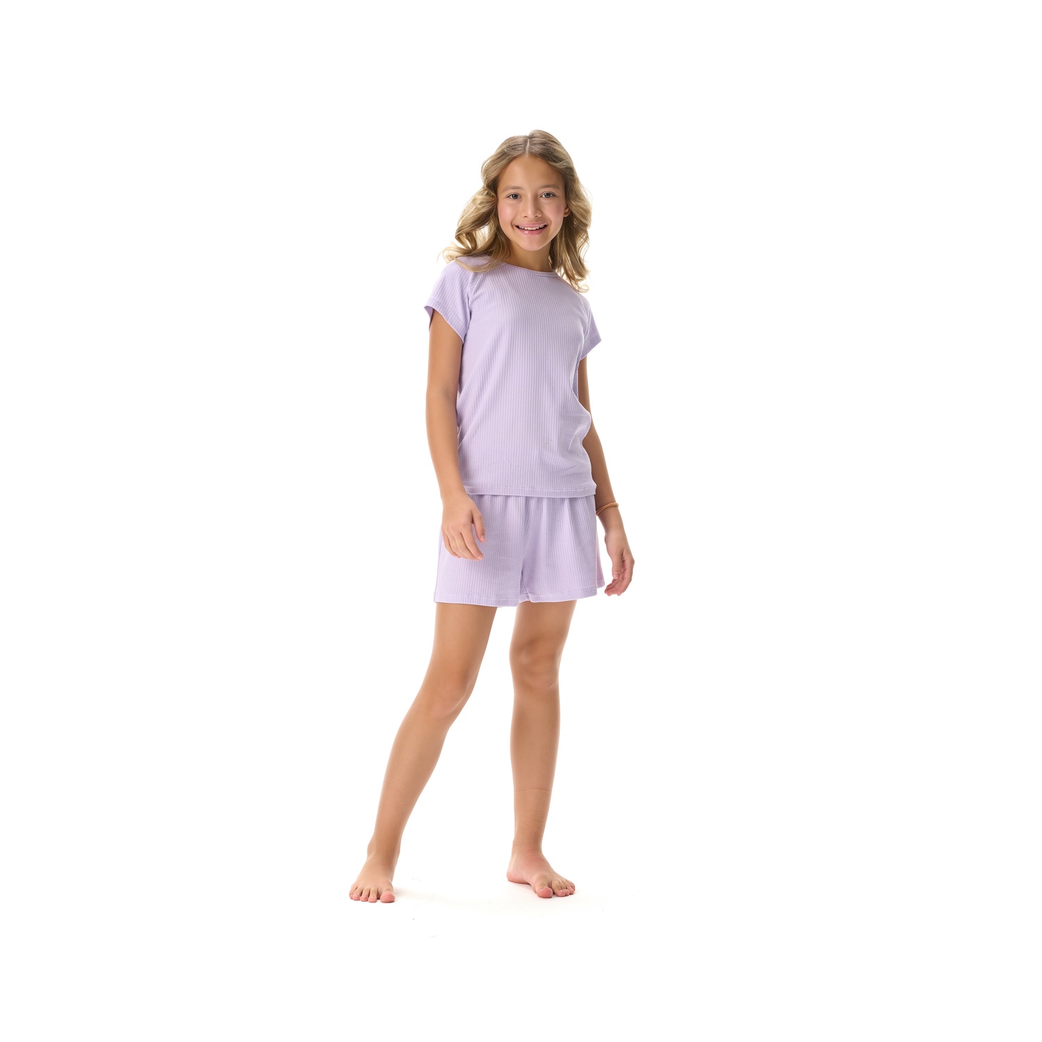Пижама детская Oldos OCSS23UW2KC18, цвет сиреневый, размер 122