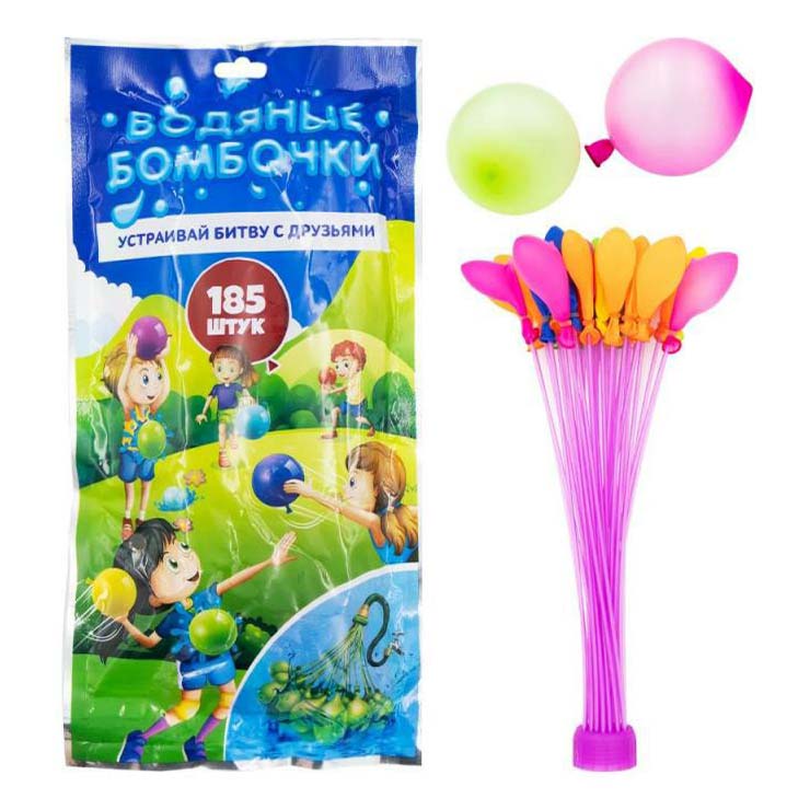 

Водяные бомбочки 185 шт(игрушка), Разноцветный