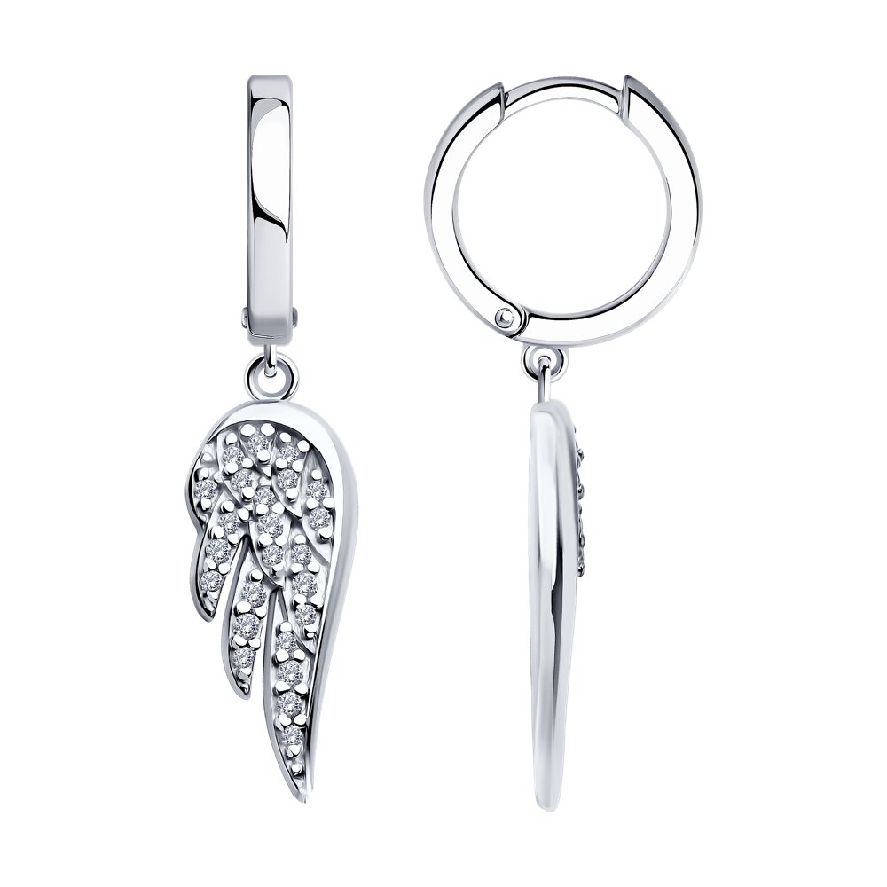 

Серьги подвески из серебра SOKOLOV 94026614, фианит, 94026614