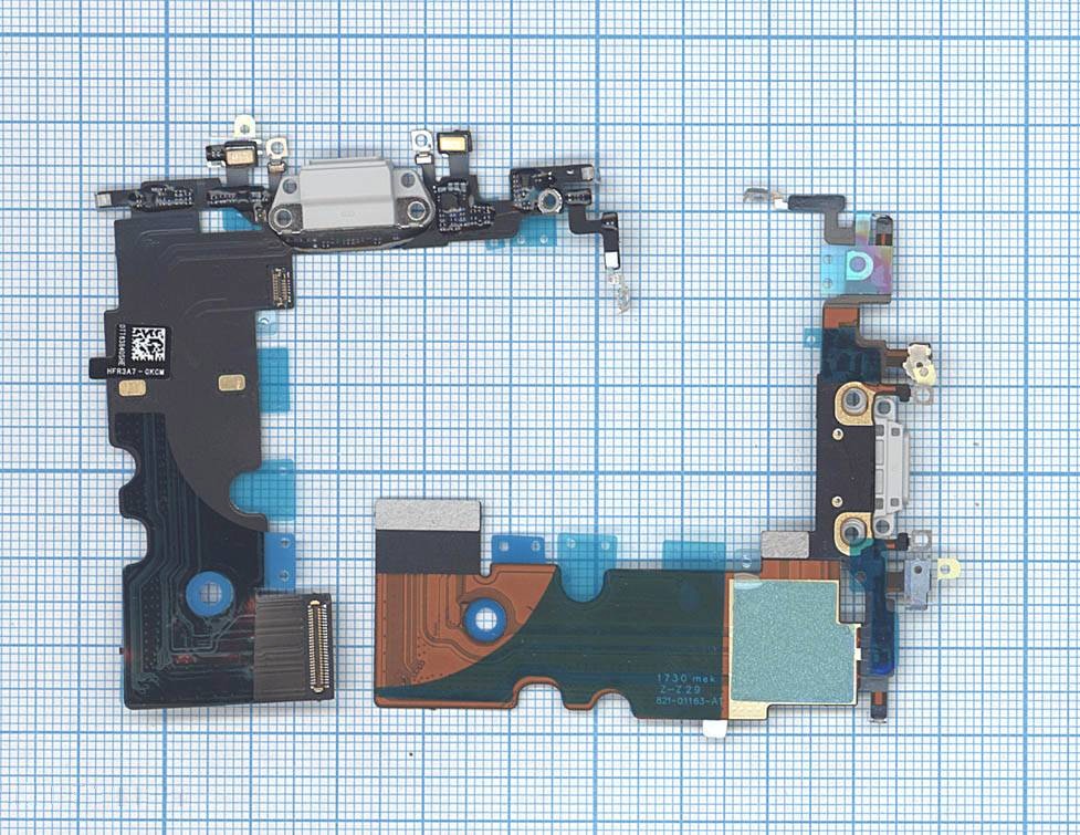 

Шлейф разъема питания с аудио-разъемом для iPhone 8 белый