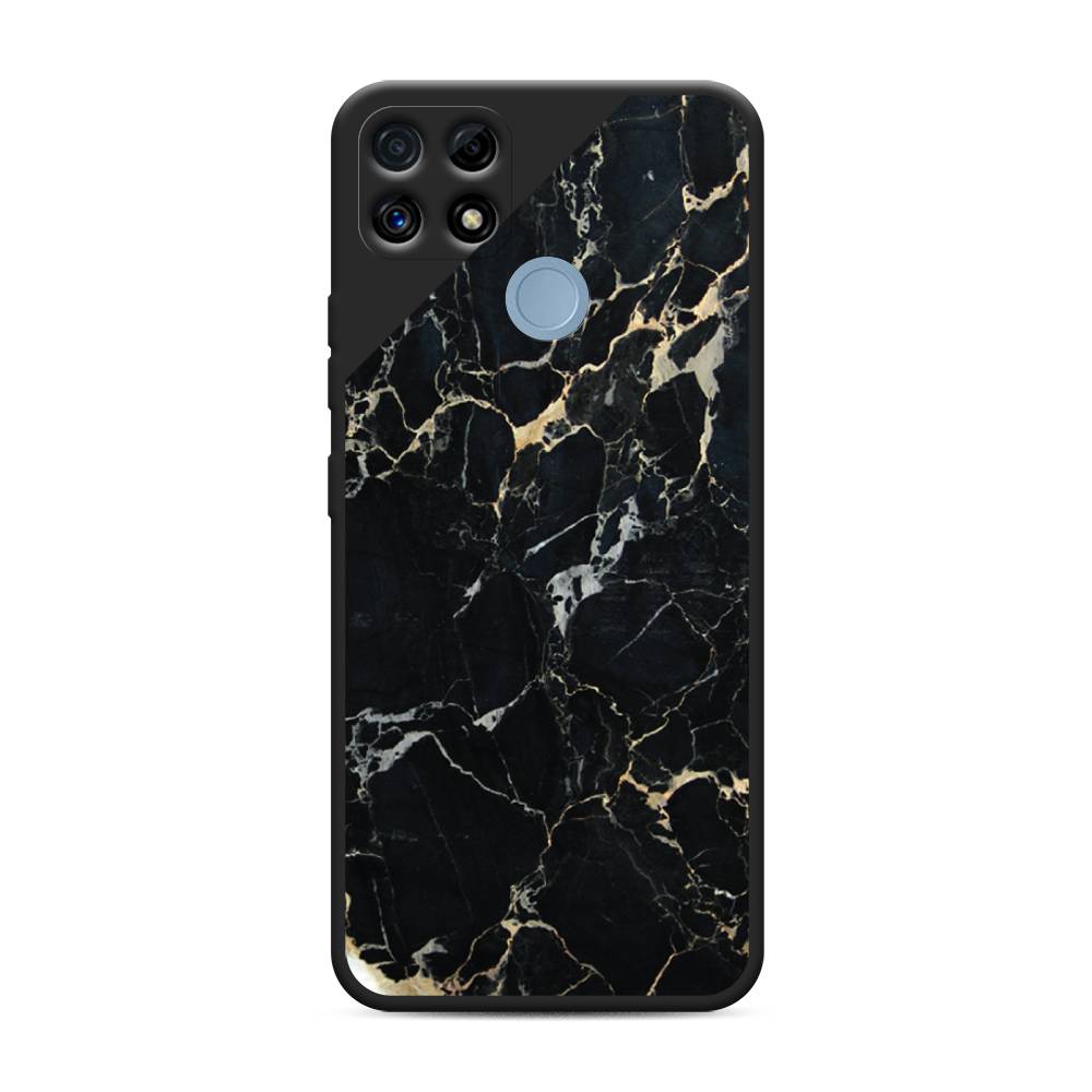 

Чехол Awog на Realme C25/ C25s "Черный мрамор уголок", Черный;золотистый, 257452-1