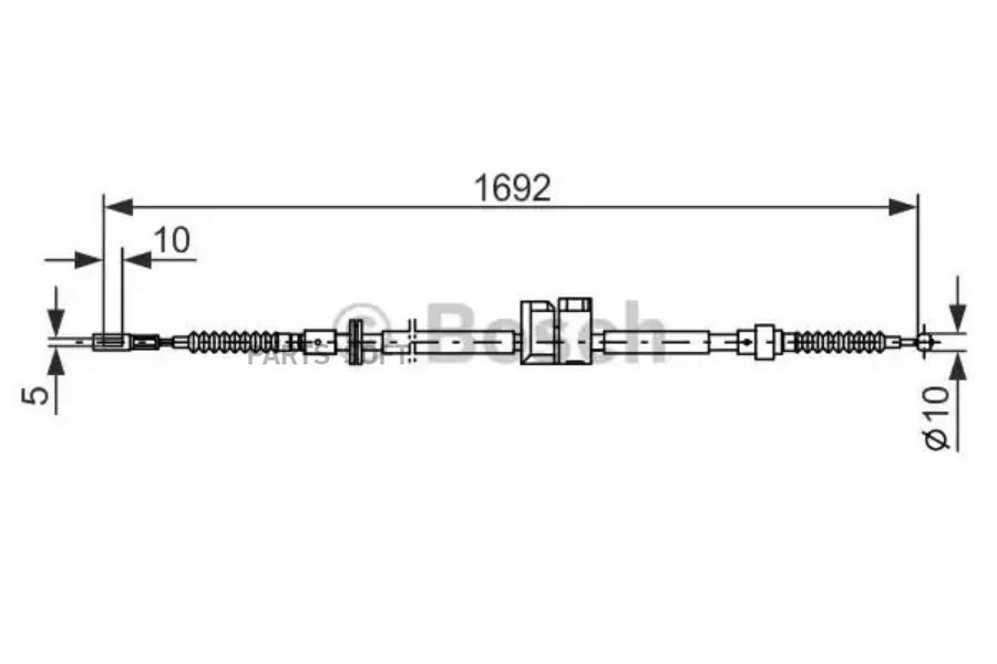 

1 987 477 813_трос ручника левый audi a6/s6 all 97>
