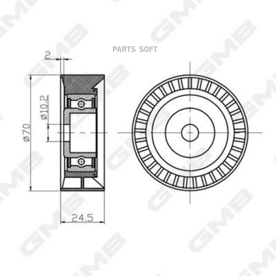 

Ролик Ремня Приводного Bmw M43/M50/M52/M54/Vag Amg/Amh/Amj GMB арт. GTC0590