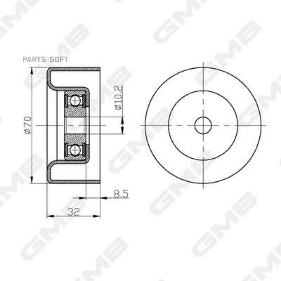 

Ролик Ремня Генератора Toyota 1grfe 02- (16604-31010) GMB GTC0410
