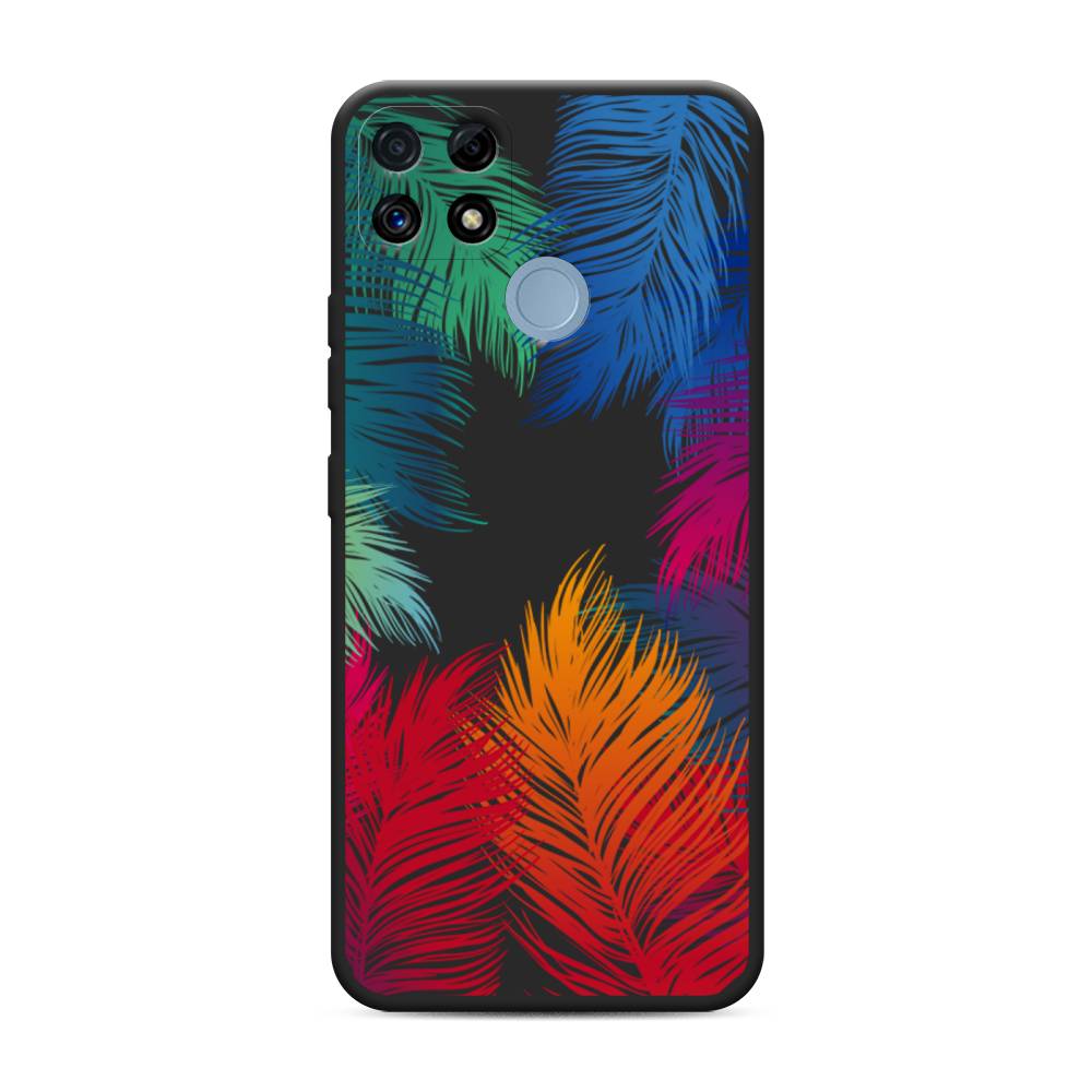 

Чехол Awog на Realme C25/ C25s "Рамка из перьев", Красный, 257452-1