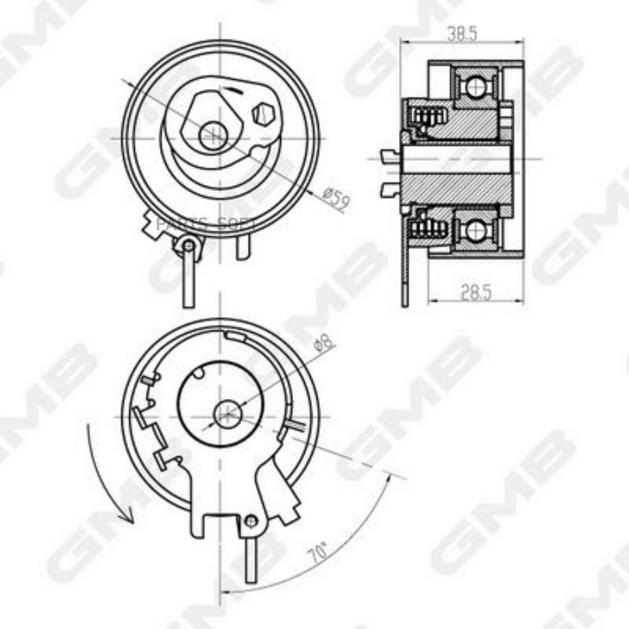 

Ролик Натяжителя Ремня Renault GMB gtb0320