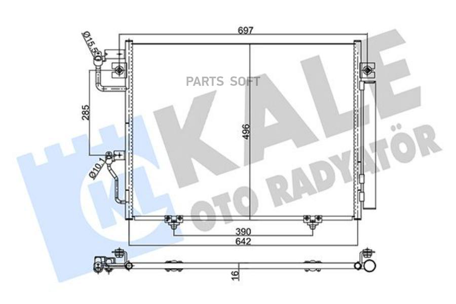 

KALE Радиатор кондиционера MITSUBISHI Pajero IV 3.2D/3.8 07->