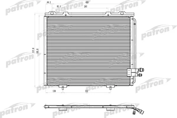 

Радиатор кондиционера паяный MERCEDES-BENZ: E-CLASS W210 2.0-3.0D 95-02 PATRON PRS1058