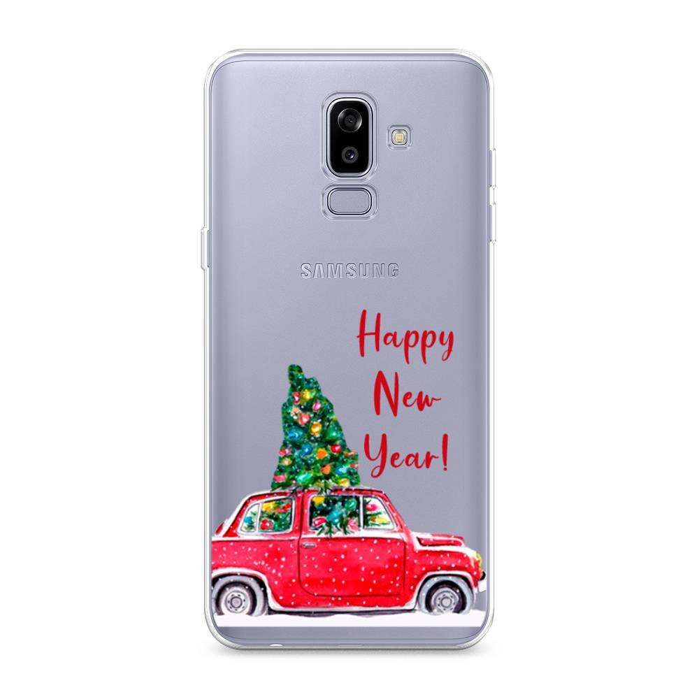 

Чехол на Samsung Galaxy J8 "Happy New Year", Красный;зеленый, 26550-5