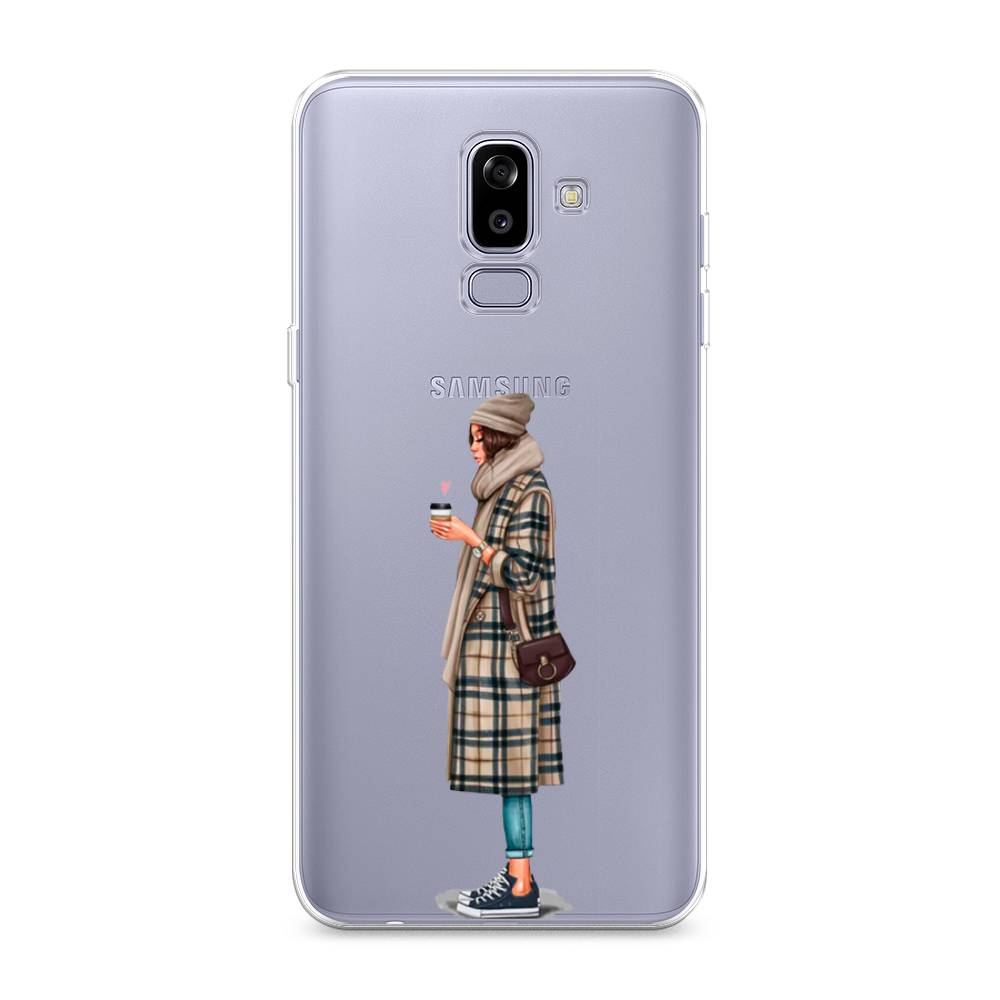 

Чехол на Samsung Galaxy J8 "Утренний кофе", Коричневый;бежевый, 26550-6