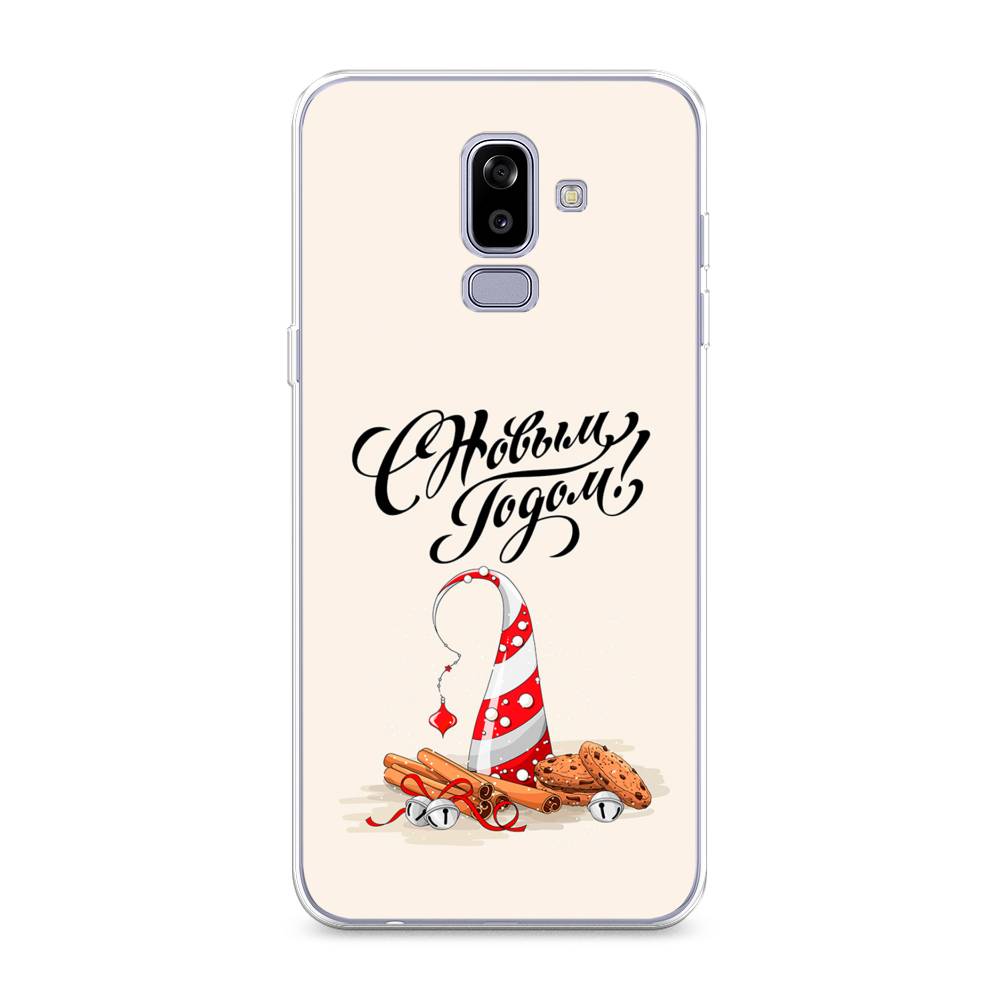 

Чехол на Samsung Galaxy J8 "Подарки на Новый Год", Бежевый;красный;черный, 26550-5