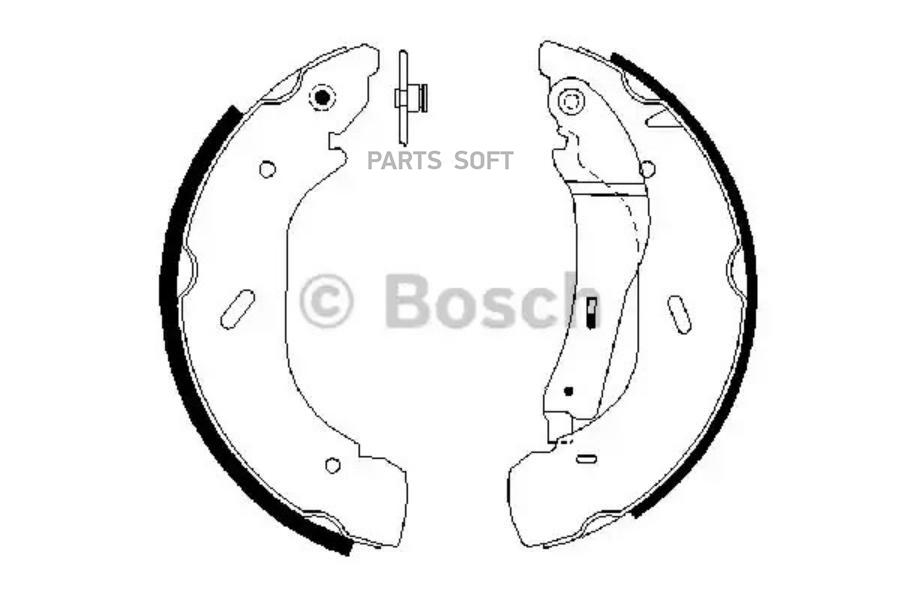 

Тормозные колодки Bosch барабанные для Ford Transit 2.3i/2.0tdc диск 16' 2000- 986487612