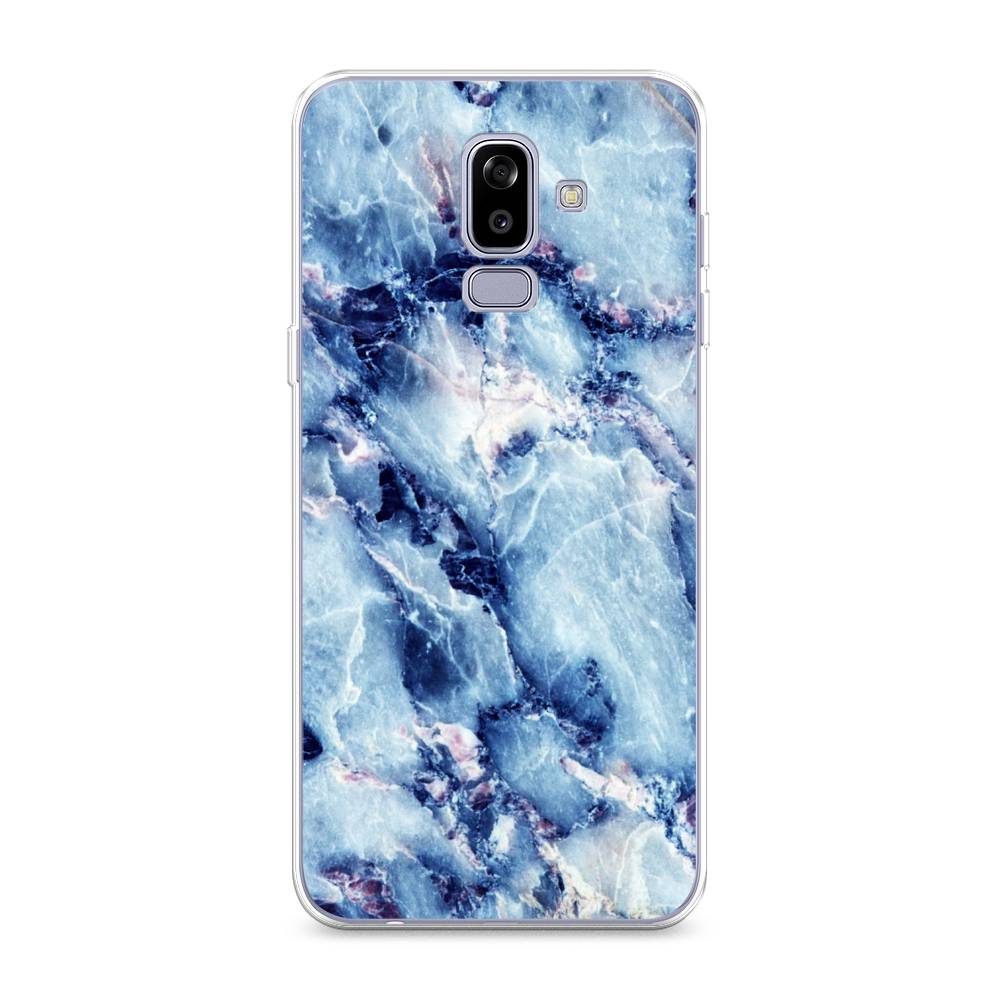 

Чехол на Samsung Galaxy J8 "Мрамор с синими прожилками", Синий, 26550-3