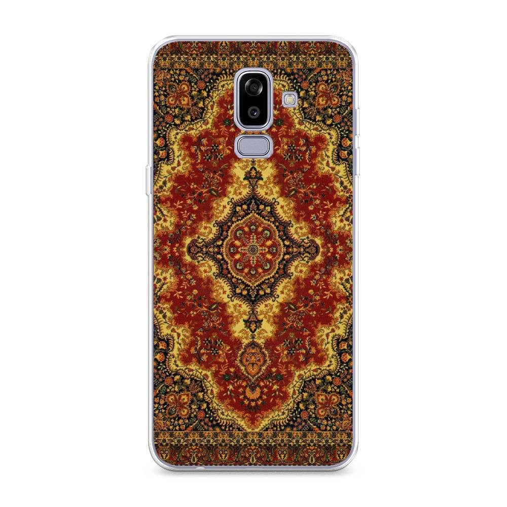 

Чехол на Samsung Galaxy J8 "Ковер", Коричневый;золотистый;красный, 26550-3