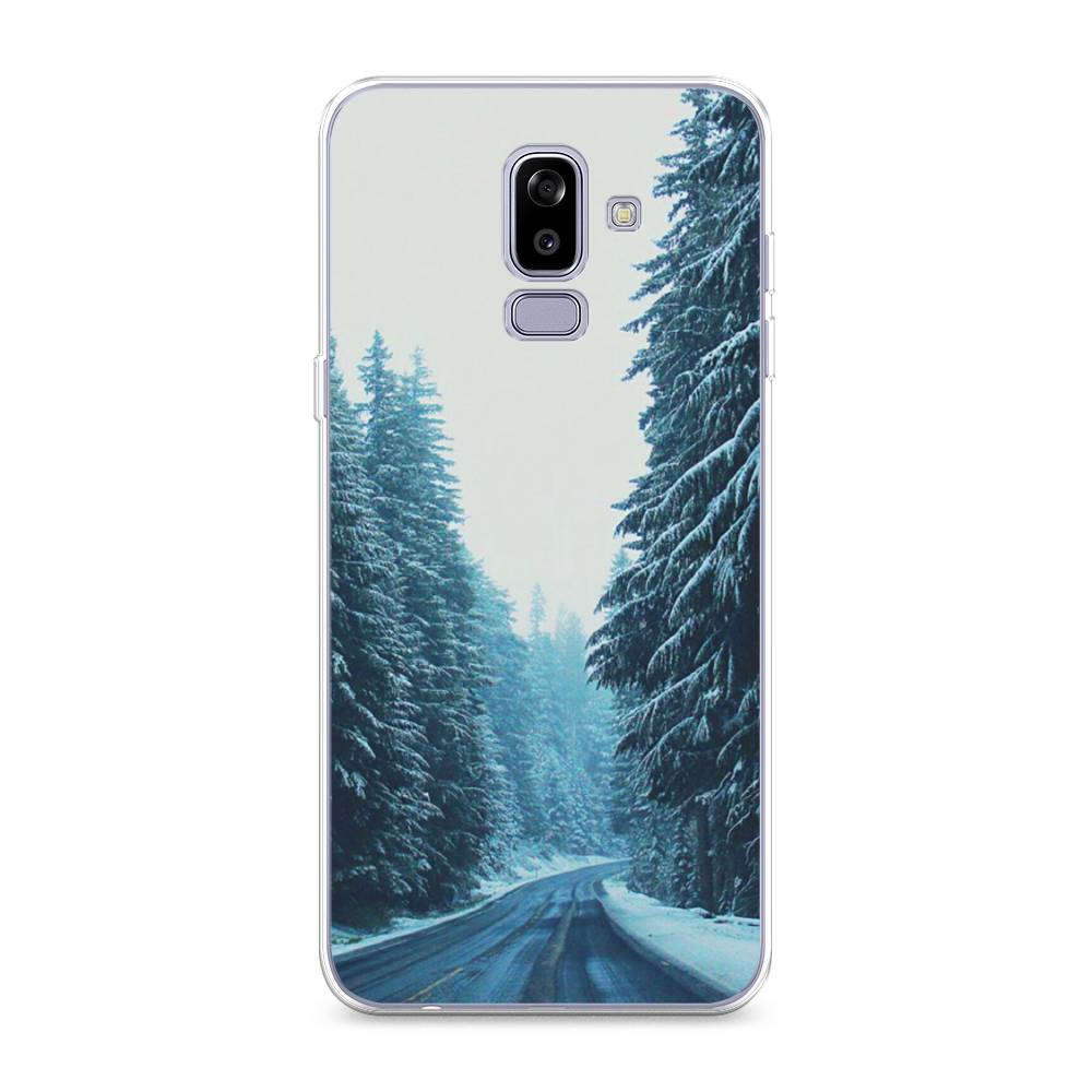 

Чехол на Samsung Galaxy J8 "Зима 9", Бежевый;голубой;черный, 26550-2