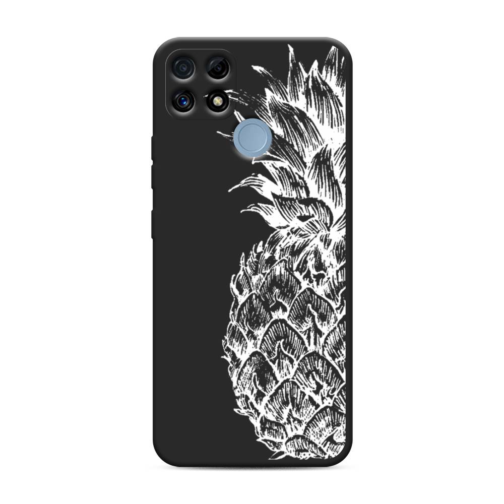 

Чехол Awog на Realme C25/ C25s "Ананас графика белая", Белый, 257452-1