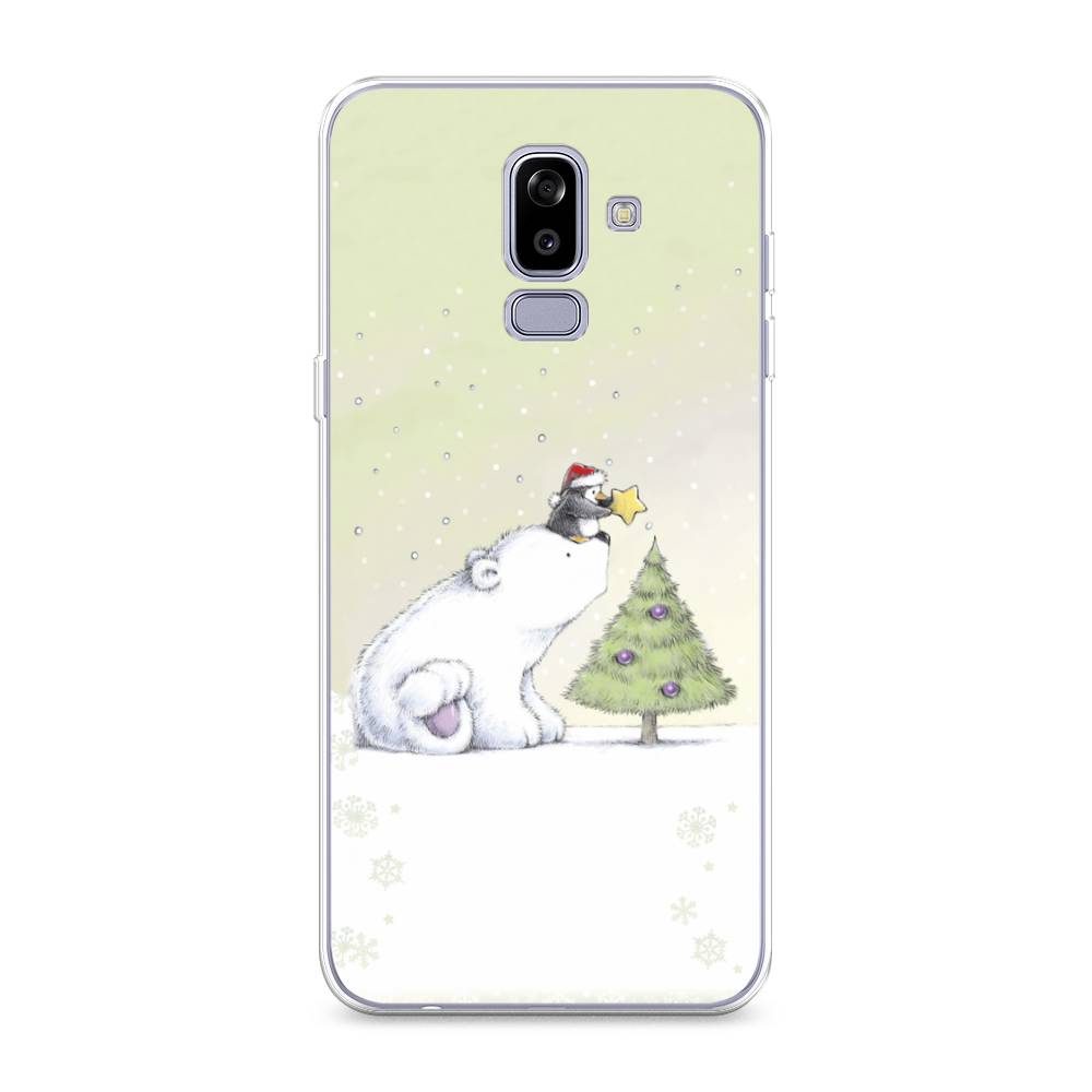 

Чехол на Samsung Galaxy J8 "Украшение елки", Белый;бежевый, 26550-5
